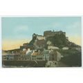 Standard size printed postcard of Mount Orgueil...