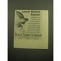 1958 Black Starr & Gorham Coupettes and Plates Ad - Laurel etched crystal