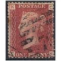 1858 SG43 1d Red Plate 138 Good Used "CK".
