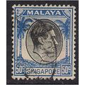 Singapore 1950 KGV1 50ct Blue & Black used stam...