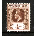 CAYMAN ISLANDS 1913 SG 40 1/4d BROWN M / MINT #2