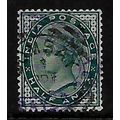 INDIA 1882 1/2a BLUE GREEN SG 85 FINE USED