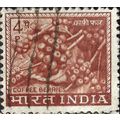 INDIA, Coffee berries, brown-red 1968, 4paisa