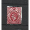 SouthernNigeria.SG46 1d Red.Mounted Mint.Nov24a