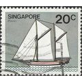 SINGAPORE, SHIP, Palari, grey 1980, 20c, #5