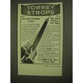 1909 Torrey Strops Ad - This Side Sharpens a Razor