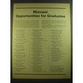 1967 Marconi Company Limited Ad - Marconi opportunities for Graduates