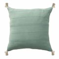 18" X 18" Aqua And Green 100% Cotton Zippered P...