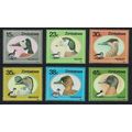 Zimbabwe Wild Ducks and Geese Birds 6v 1988 MNH...