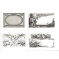 Collection of five illustrated cards issued by ...