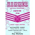 WEST HAM UNITED v NOTTINGHAM FOREST LEAGUE CUP 5TH ROUND 1979