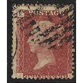 GB 1858 QUEEN VICTORIA 1d RED PLATE 100 USED SG43
