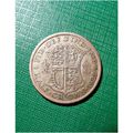 1928 Silver Half Crown Coin King George V UK