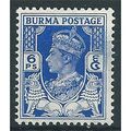 Burma 1938 SG20 6p Bright Blue Unmounted Mint ....