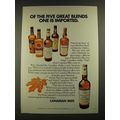 1970 Canadian Mist Whisky Ad - Of the Five Grea...