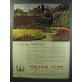 1955 Norwich Union insurance Ad - A fine city, Norwich