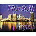 Norfolk Virginia Night Scene Highlight Fridge M...