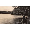 Man Perhaps With Maori Weapon Fishing Lake Waik...