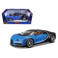 2016 Bugatti Chiron Blue 1/18 Diecast Model Car...
