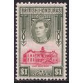 British Honduras KGVI 1938-47 $1 Scarlet Olive ...