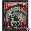 1892 O71 4 1/2d Green & Carmine Govt Parcels Fi...