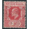 Northern Nigeria 1910 SG29 1d Carmine Fine Used...