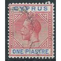 Cyprus 1912 SG77 1pi Rose-Red & Blue Fine Used....