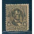 Used 222 4c Abraham Lincoln Barely Clears M02592
