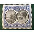 Dominica KGV 1923 3d Black & Ultramarine Mounte...