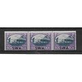 SouthWestAfrica.SG132 2d "Peace" strip of 3.Unm...