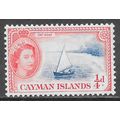CAYMAN ISLANDS 1953 QE2 CAT BOAT SAILING MINT MH