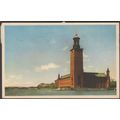 Stadshuset med Västerbron, Stockholm, 1948 - Sa...
