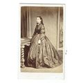 Victorian cdv photo young woman standing long f...