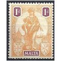 Malta 1922 SG125 1d Orange & Purple Mounted Min...