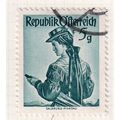 1948 AUSTRIA sg1109 5g BLUE-GREEN FINE USED (GAP1)