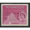 Seychelles QEII 1956 35c Crimson Mounted Mint M...