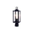 1-Light Black Metal Hardwired Outdoor Weather R...