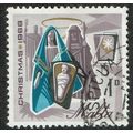 Malta 1966 Christmas 1d Black Gold Turquoise Bl...
