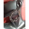 Punk Rock Big Crystal Earrings - Black & Silver