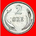 Ⰶ 2 SOLD DOLPHIN (1874-1906):DENMARK★2 ORE 1897...
