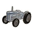 Little Grey Vintage Farm Tractor Metal Enamel B...