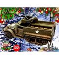 RARE CHRISTMAS ORNAMENT US HALF TRACK M3 USMC A...