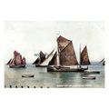 ptc2262 - Lancs. - The Fishing Fleet Sail Boats...