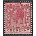 Bahamas 1921 SG116 1d Carmine Mounted.Mint