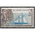 Barbados 1950 SG276 8c Bright Blue & Purple-Bro...