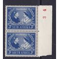 SOUTH AFRICA 1948 ROYAL SIVER WEDDING RSW VERTI...
