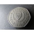 1994 CYPRUS FIFTY CENTS FREE POST. AO