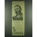 1930 Luden's Cough Drops Ad - Troubled Throats