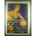 1930 Lucky Strike Cigarettes Ad - I Do Prefer