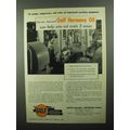 1950 Gulf Harmony Oil Ad - For Pumps, Compressors